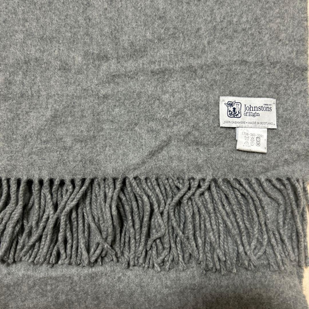 Johnstons カシミヤ ストール グレー ジョンストンズ（johnstons） 大判カシミアストール 人気カラーが復活