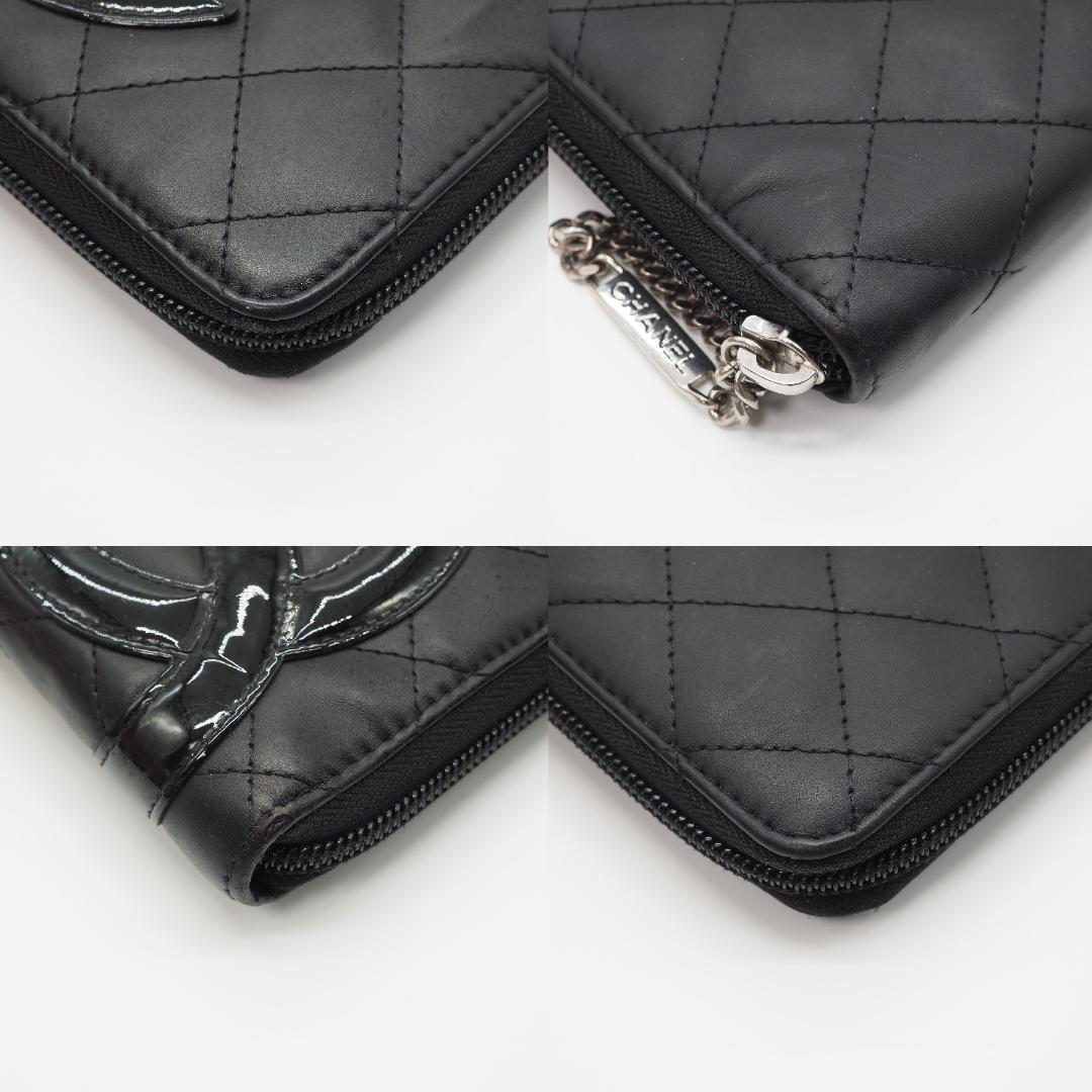 美品】CHANEL カンボンライン ラウンドファスナー オーガナイザー