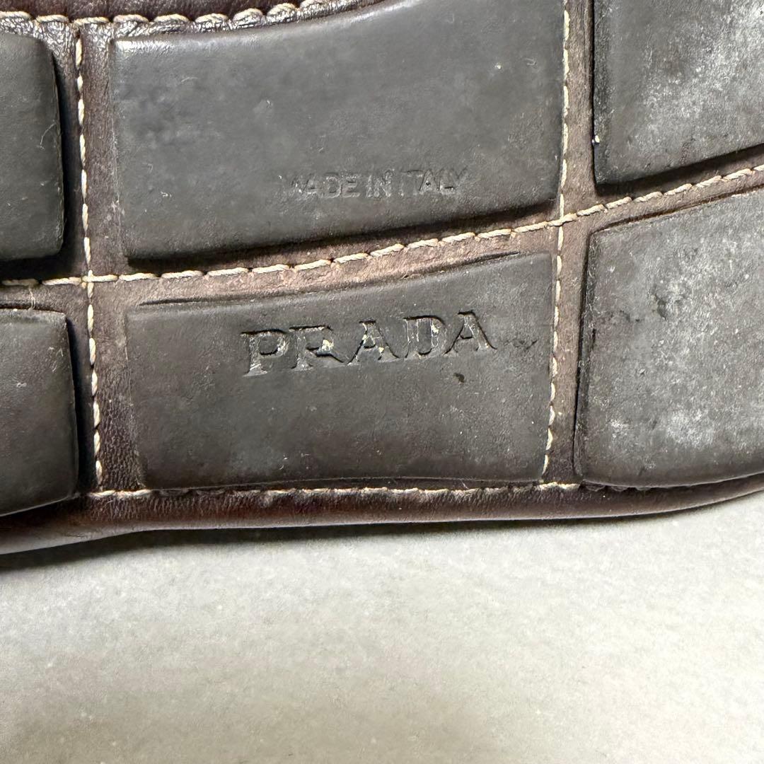 PRADA ドライビングシューズ ブラウン 24.5cm(6 1/2)