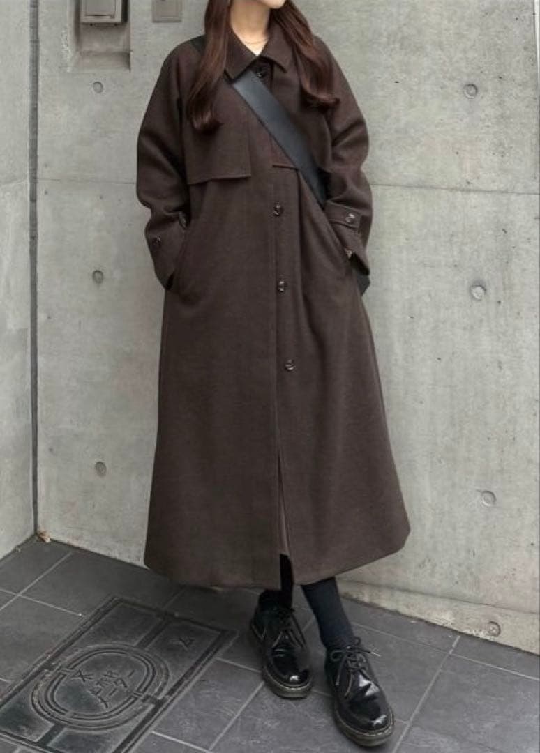 callautia】 2wayカラーオーバーサイズロングコート - メルカリ