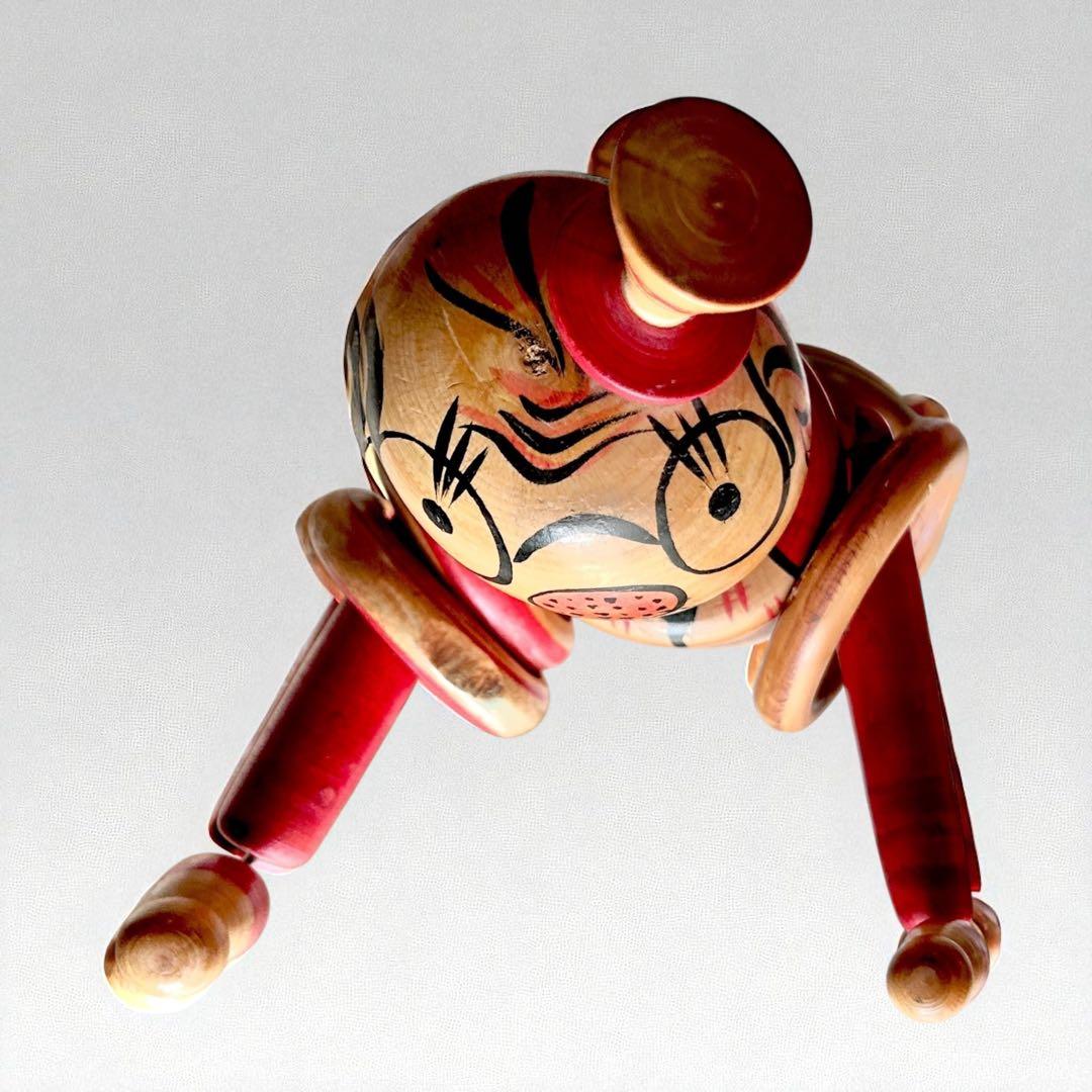 山形県郷土玩具・木地玩具《のんきな父さん》輪投げ・温海（あつみ