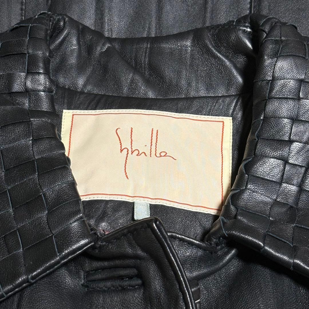 シビラ レザーコート ラムレザー 羊革 ブラック ロング ブラック