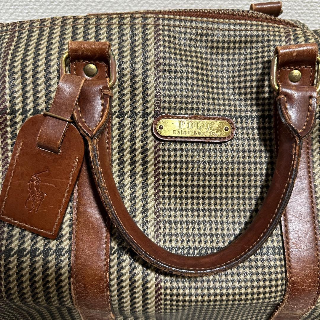 2wayショルダー付 大容量✨ラルフローレン ボストンバッグ 千鳥格子