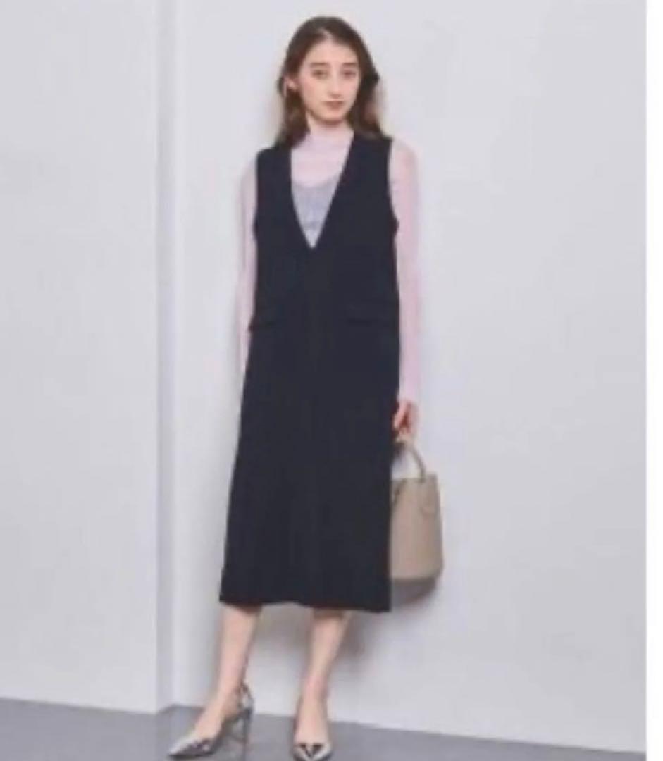 ユナイテッドアローズ ジャンバースカート　ダークグレー　36 未使用タグ付 UNITED ARROWS（ユナイテッドアローズ）の「P/RY/PU ジャンパー