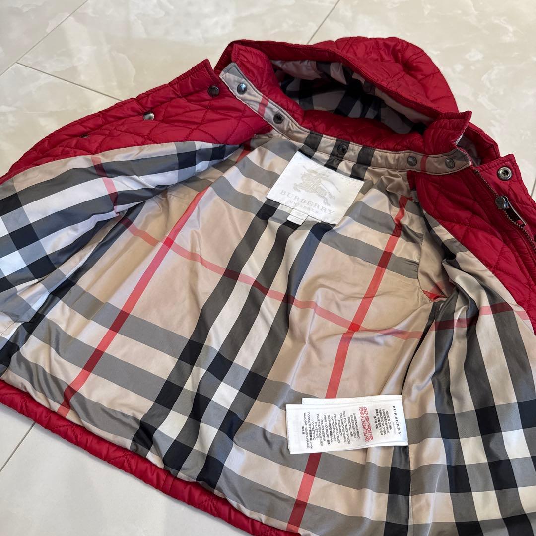 美品 バーバリー キッズ キルティングダウン ジャケット アウター