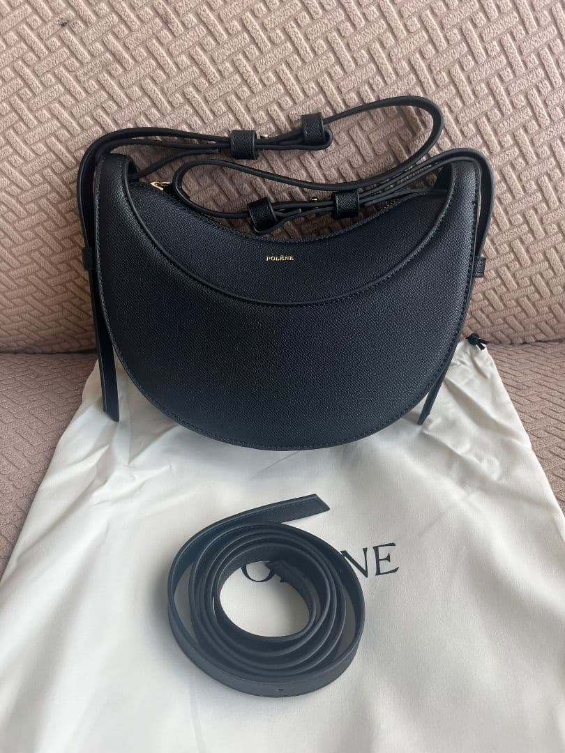 POLENE NUMERO DIXブラックレザー ショルダーバッグ - メルカリ