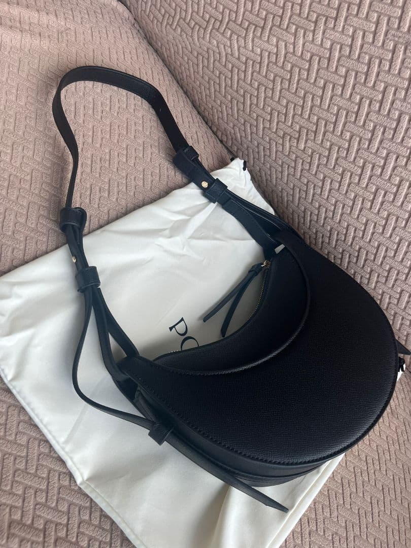 POLENE NUMERO DIXブラックレザー ショルダーバッグ - メルカリ