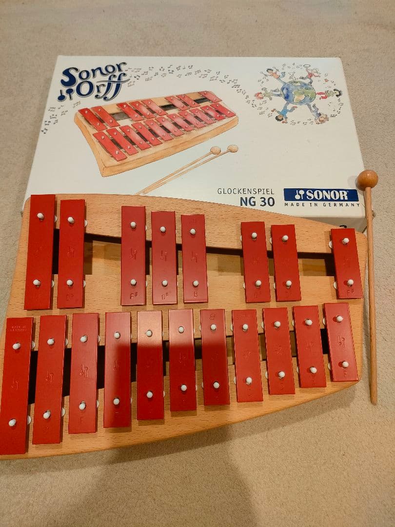 SN-NG30 グロッケンシュピール　ゾノア社　鉄琴　木琴 木のおもちゃ カルテット / 二段メタルフォン NG30｜ゾノア社 ドイツ
