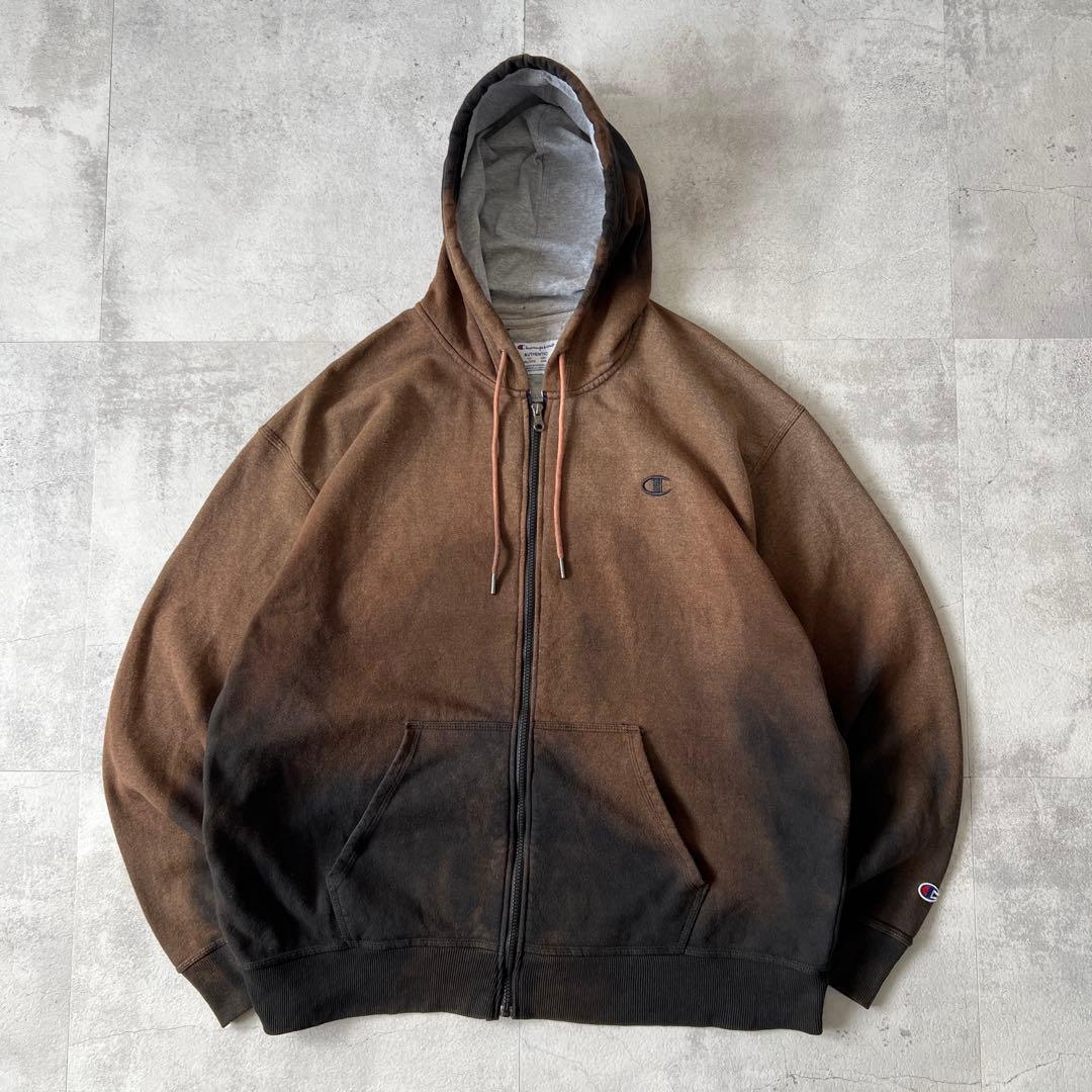 ジ*ン様 Boro Vintage 鬼フェード ボロ パーカー ジップアップ 褪