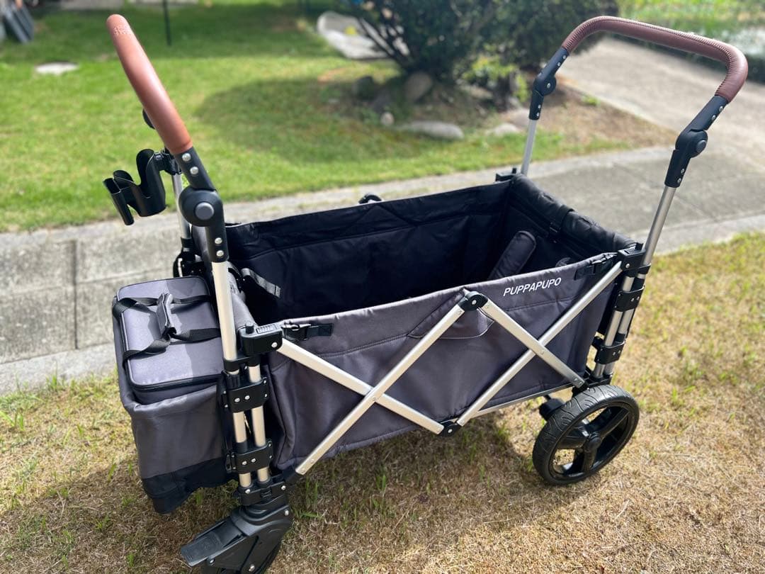 PUPPAPUPO ベビーカーワゴン 二人乗り Amazon.co.jp: プッパプーポ ストローラーワゴン 2人乗り 折りたたみ可