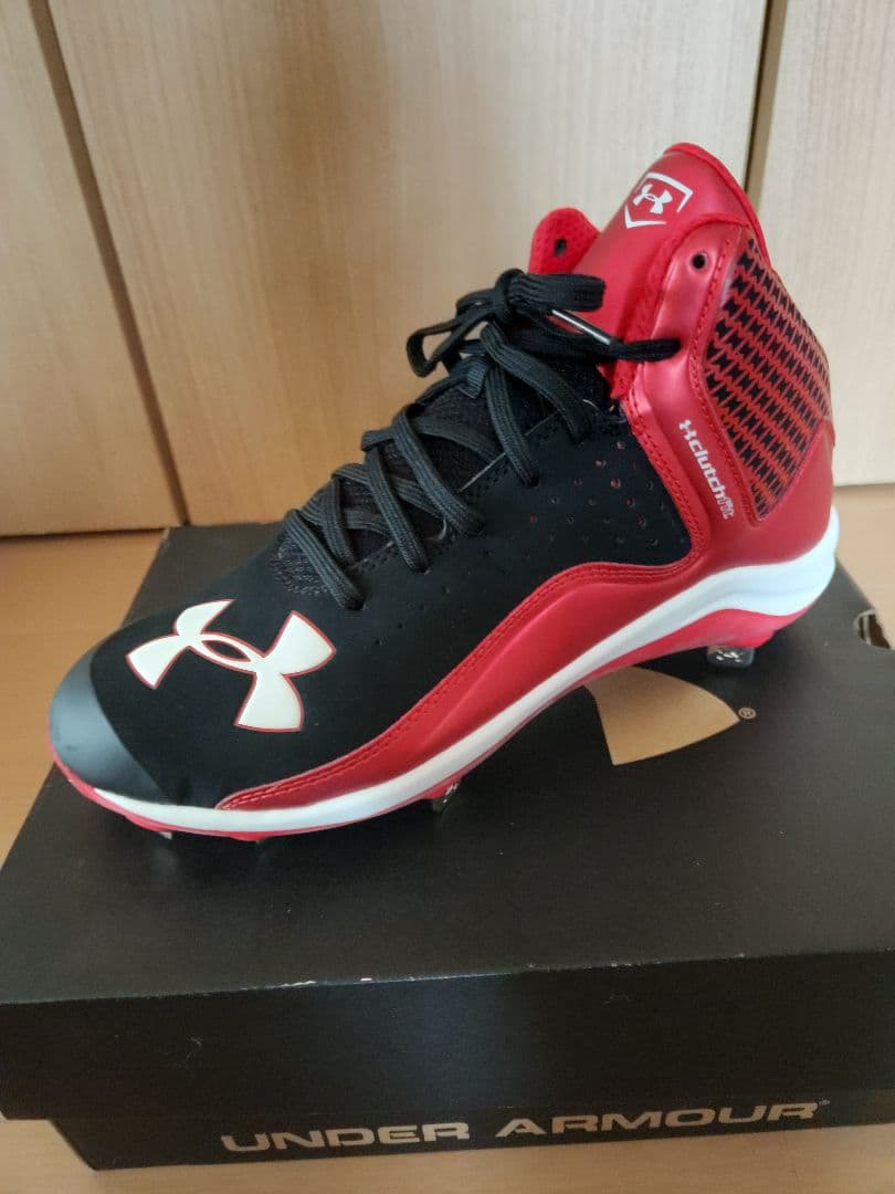 アンダーアーマー スパイク 黒/赤 YARD MID 🎂 ST 野球