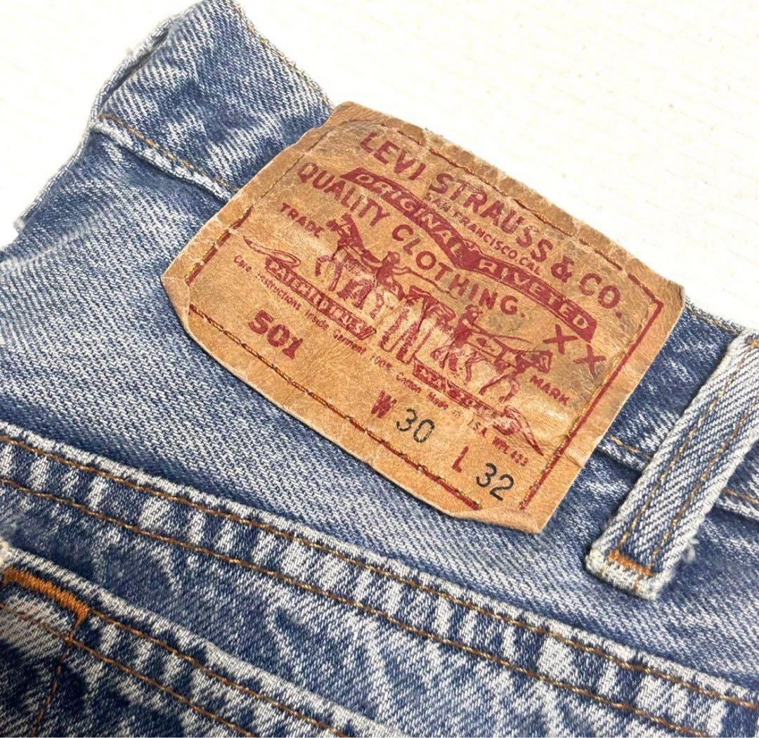 希少】リーバイス 501 小文字90s USA製 赤文字 W30 xx ヒゲ - メルカリ