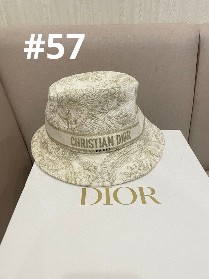 ディオール ホリデー バケットハット ホワイト×ゴールド #57 - メルカリ