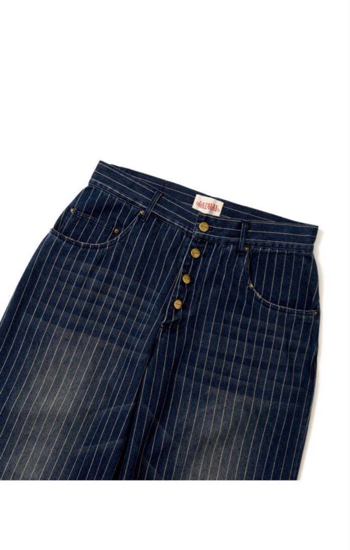 BADWAY Grunge stripe denim - メルカリ