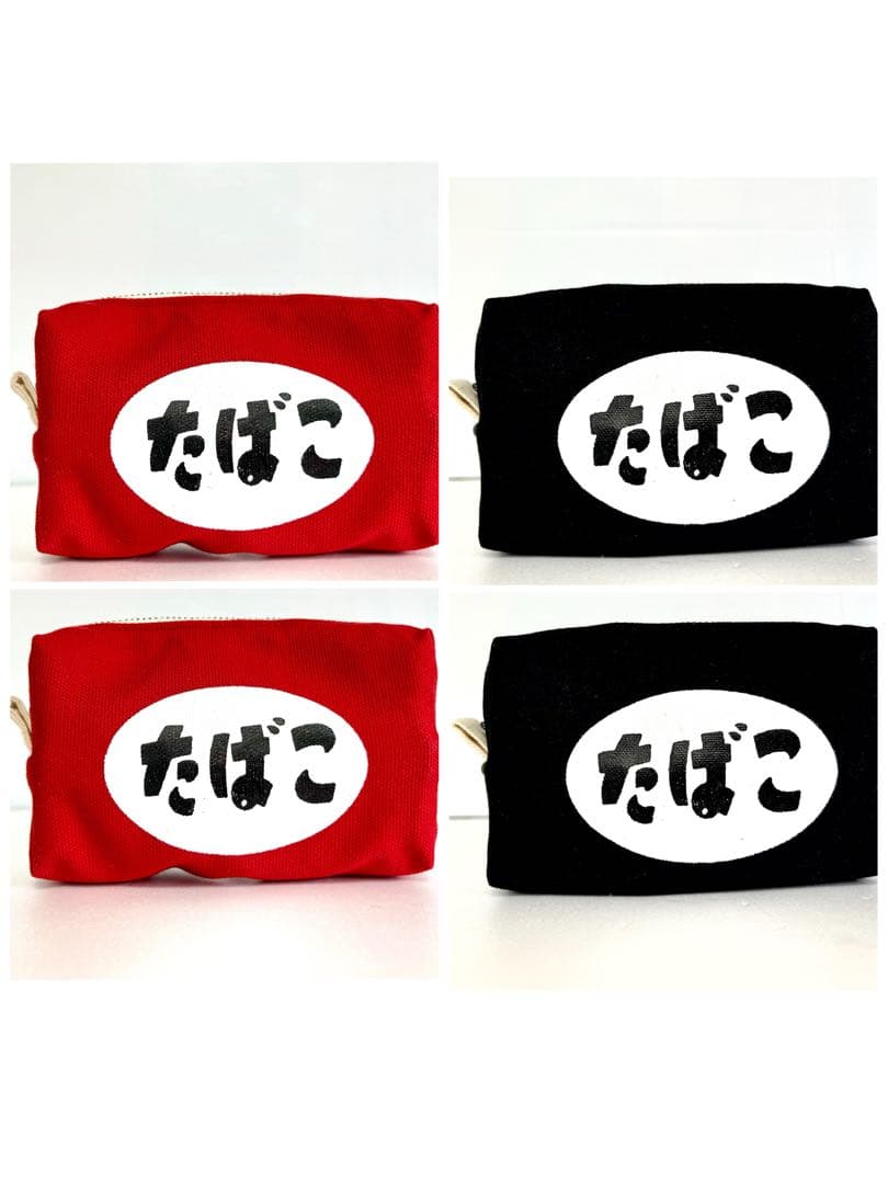 昭和レトロ看板BOX ポーチ 赤黒4個セット☆iQOSケース・タバコケース