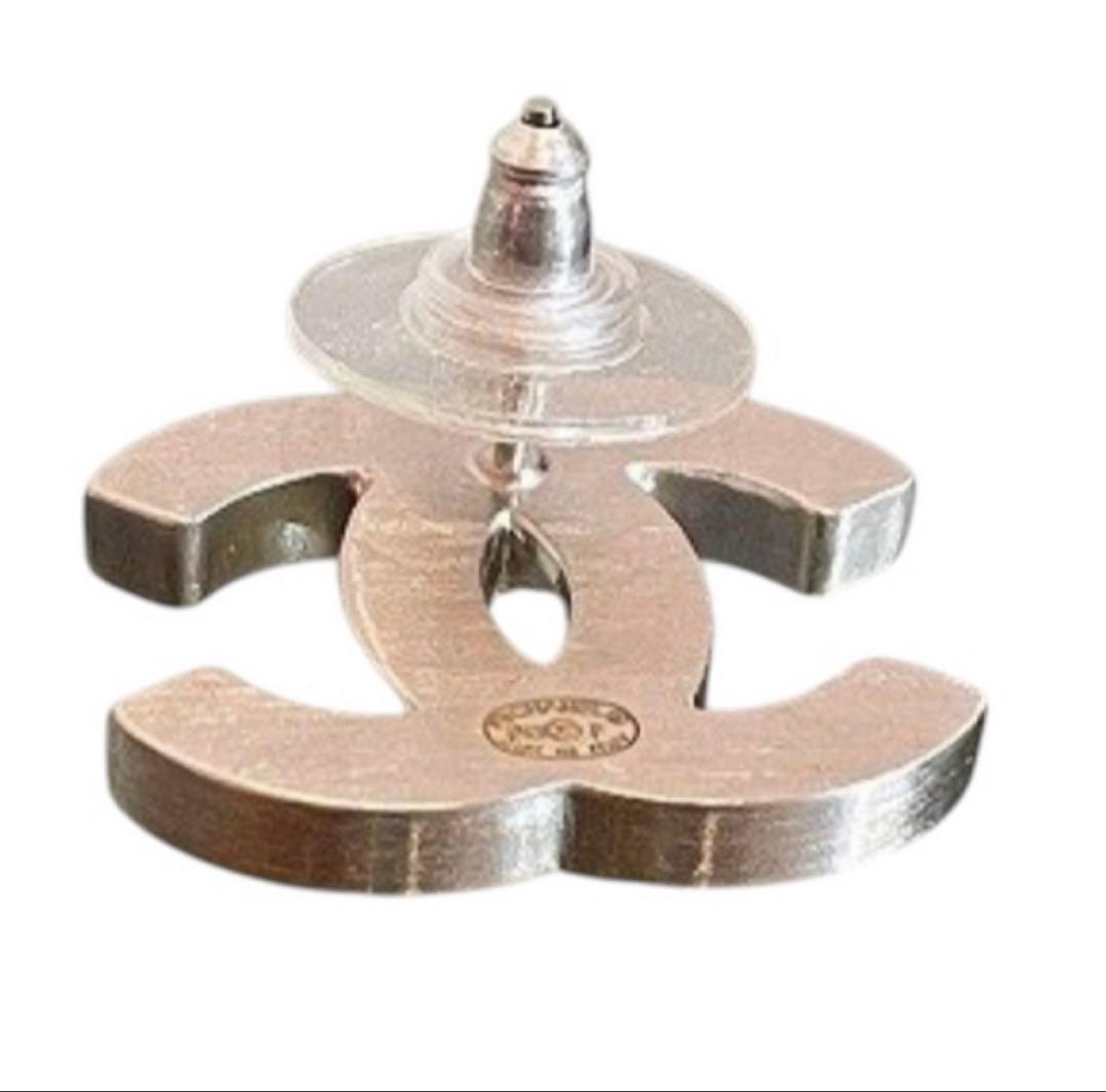 正規品】シャネル ブラック ロゴ ピアス ココ レザー メンズ 片耳 両耳