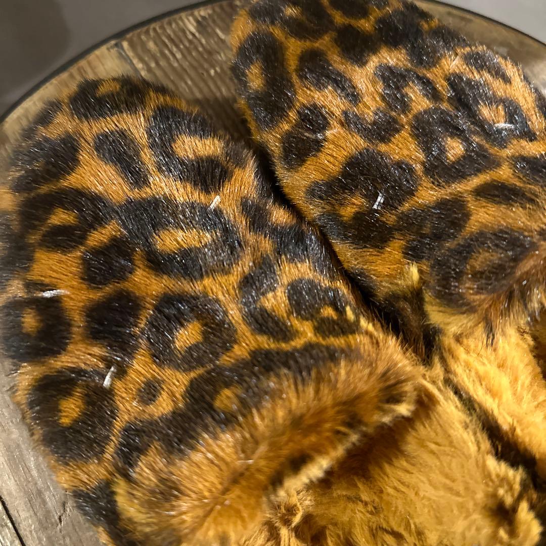 メゾンマルジェラ ヒョウ柄フェイクファーフラットシューズ36 - メルカリ