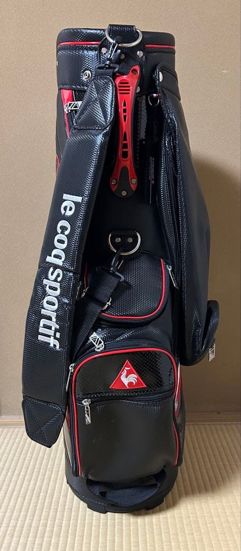le coq sportif キャディバッグ 黒赤 - メルカリ