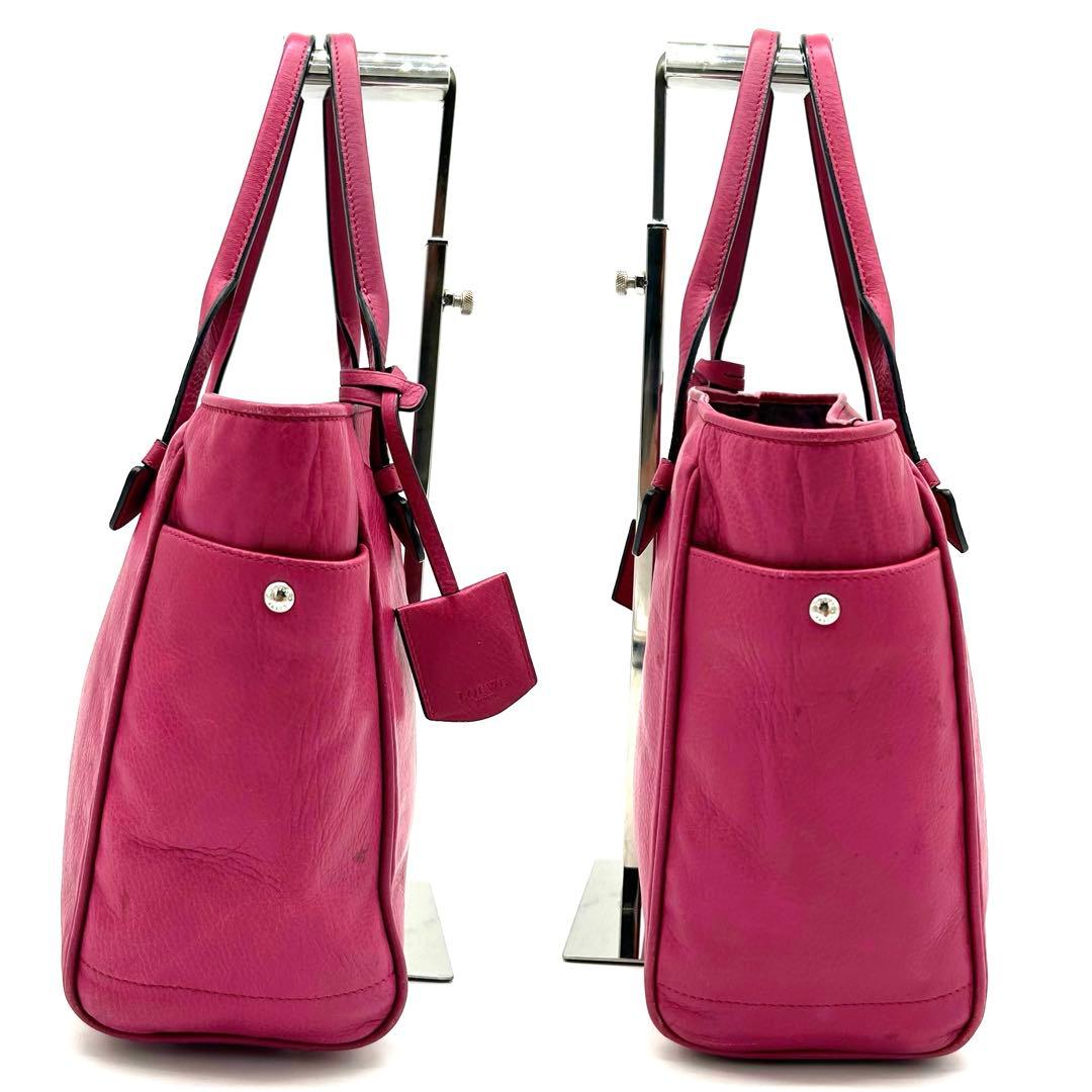 美品】ロエベ ヘリテージ トートバッグ レザー ピンク 大容量 A4可