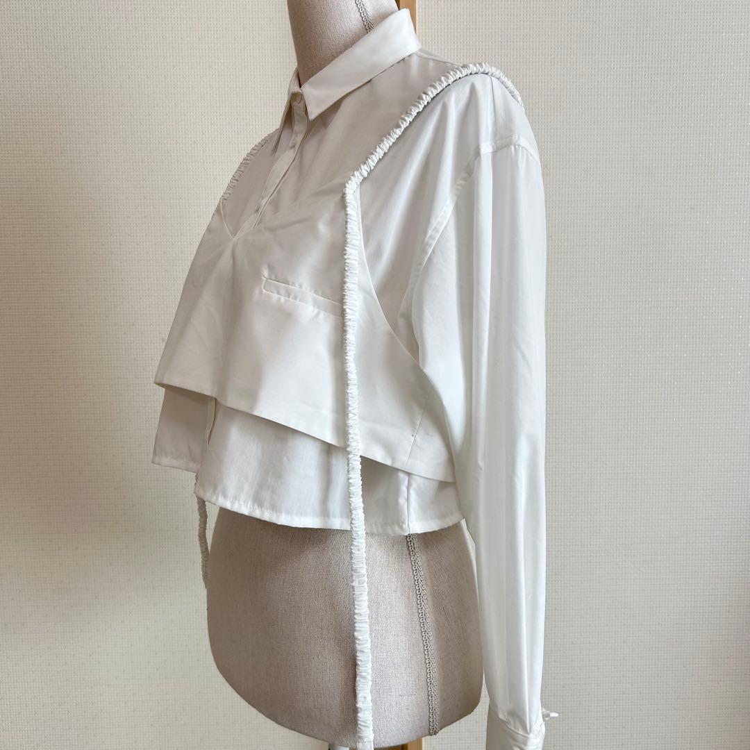 新品】Thomas Magpie トーマスマグパイ レイヤードシャツ ホワイト