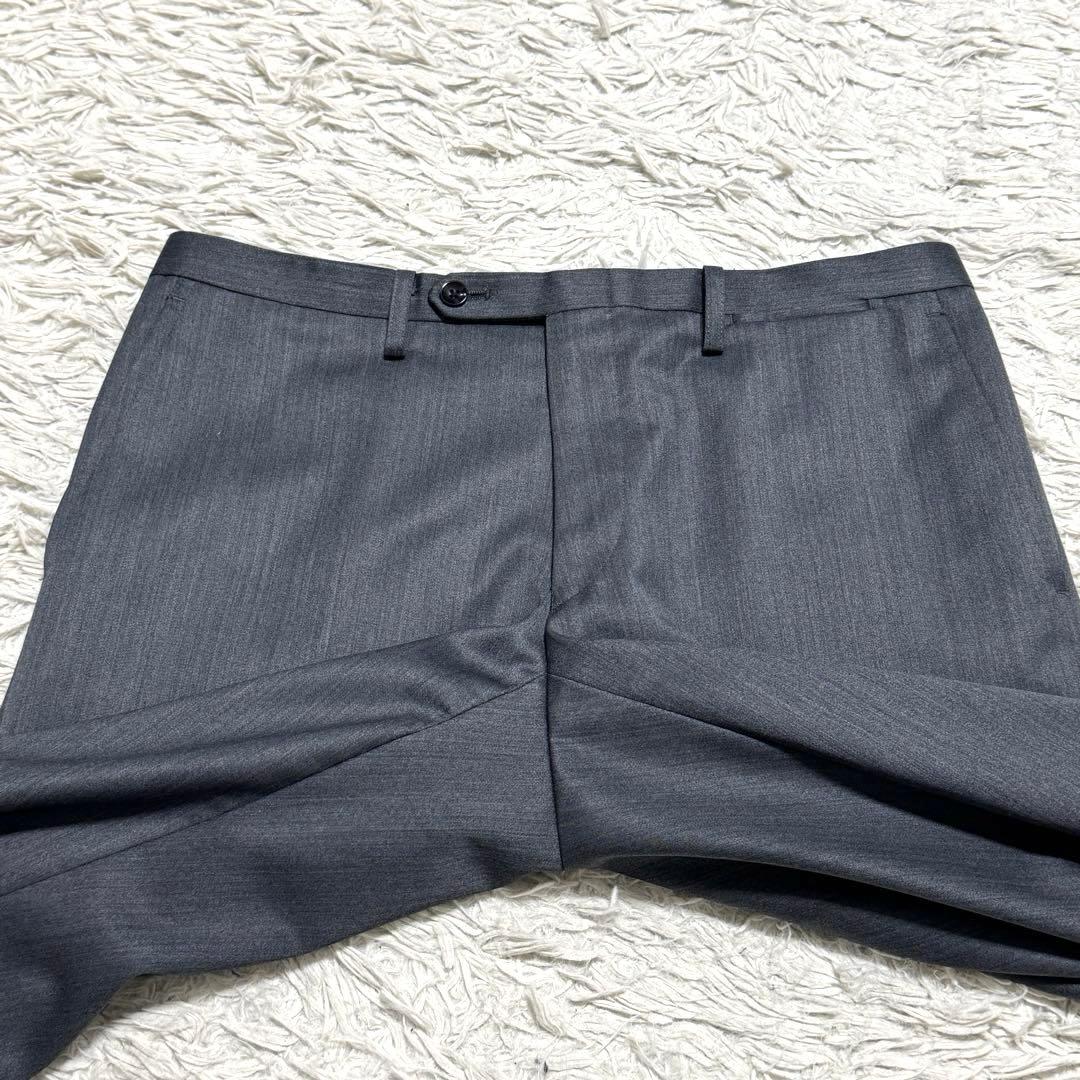 極美品 シルク混 スーツセレクト 光沢 スリーピース セットアップ