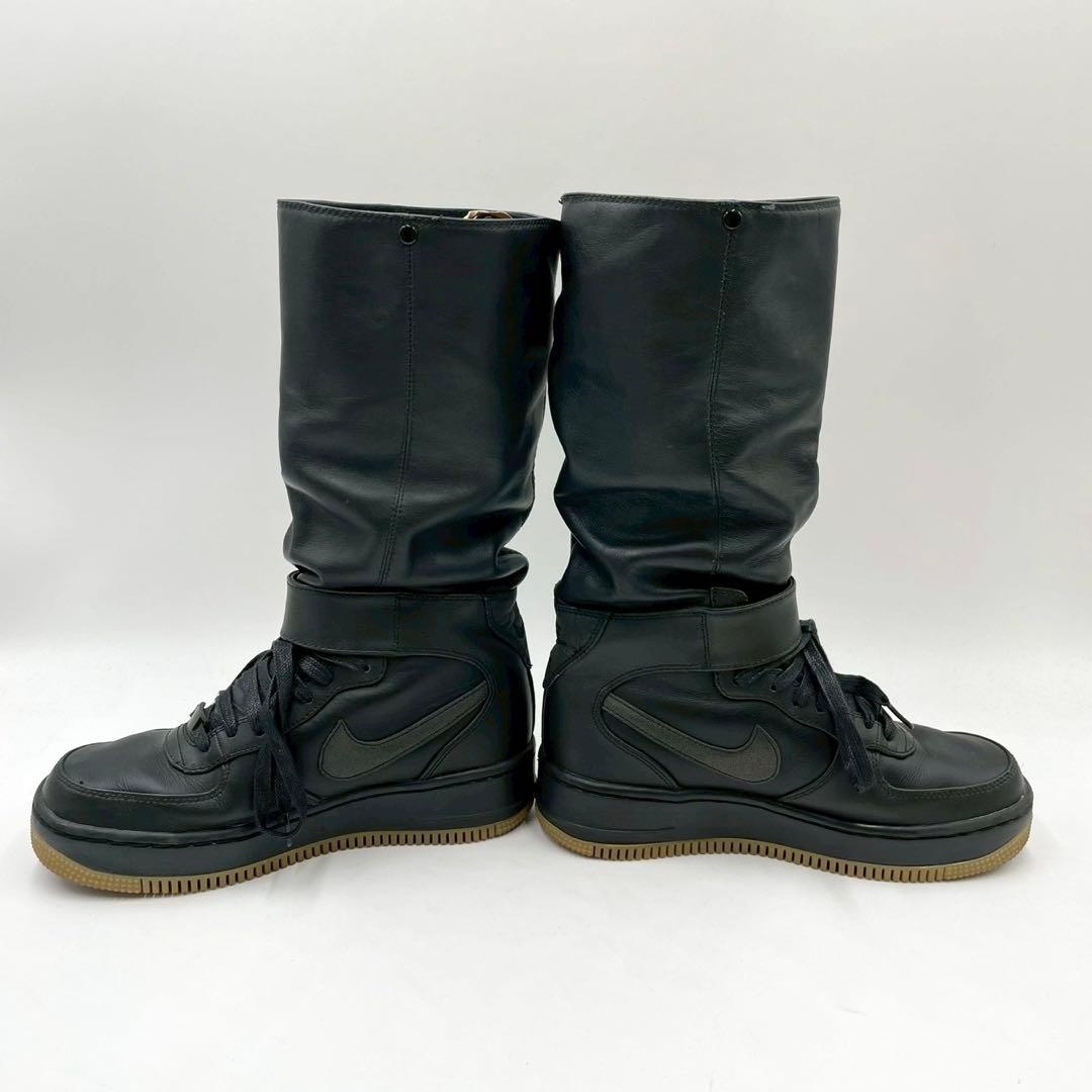 ナイキ スニーカー エアフォース1 アップステップ 黒 23.5cm Y1458