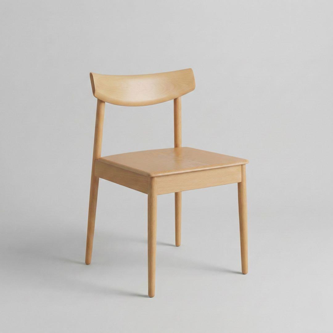 1/2】飛騨産業 キツツキ nae ダイニングチェア 板座 FC201 ビーチ