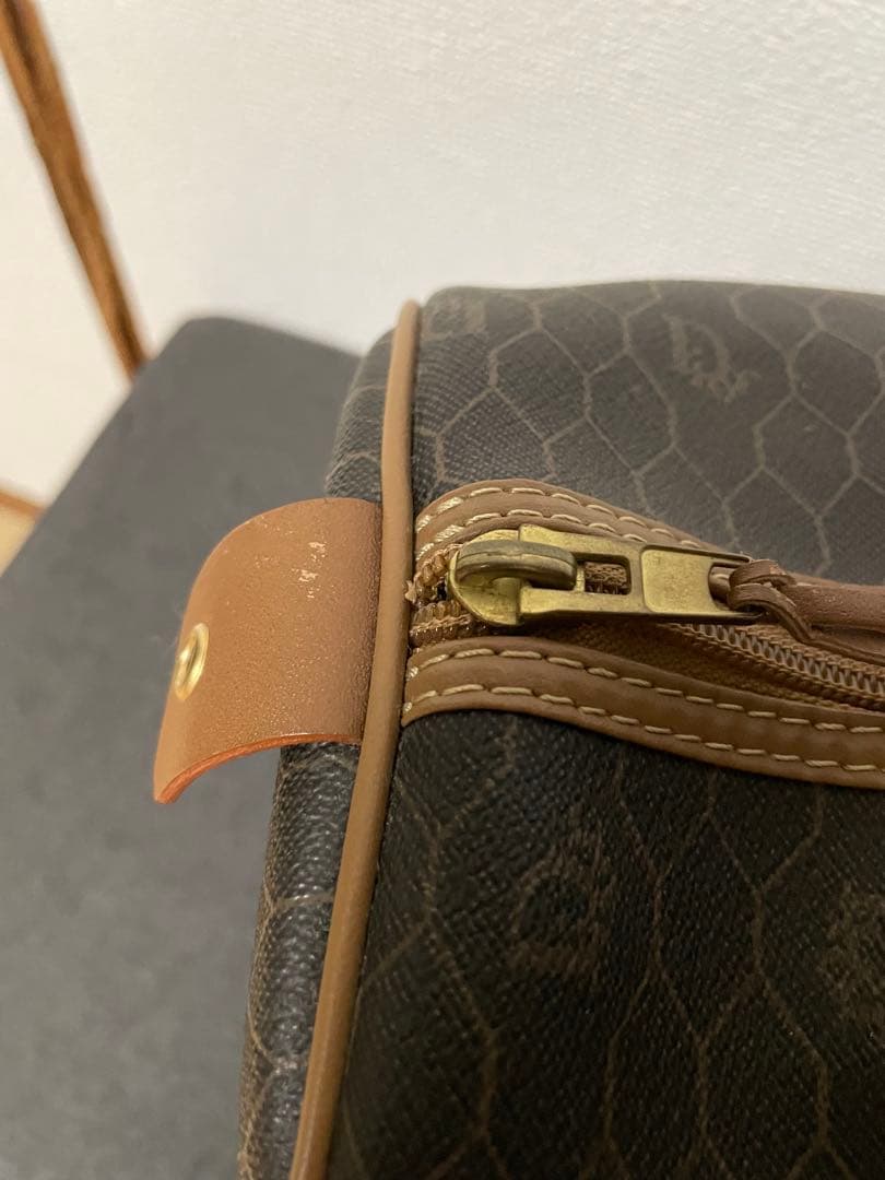 《美品》 Christian Dior ボストンバッグ ブラウン ハニカム 旅行