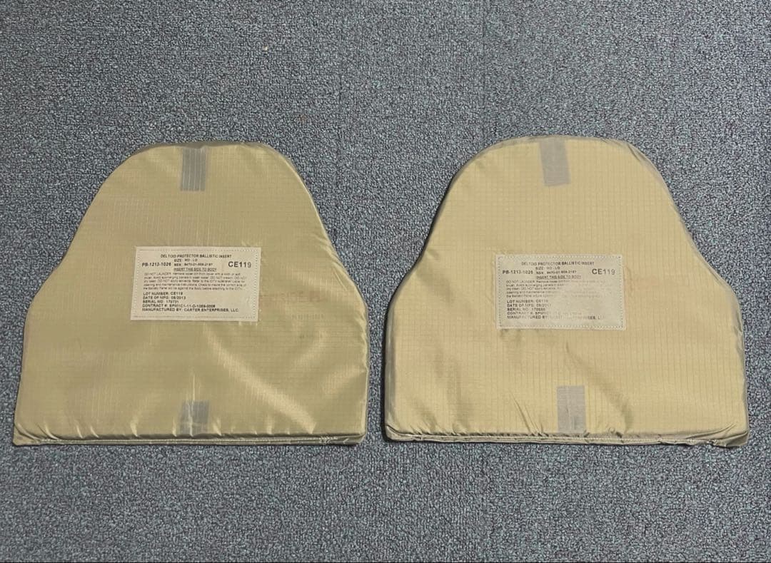 米軍実物 放出品 ソフトアーマー前後2枚セット Mサイズ - メルカリ