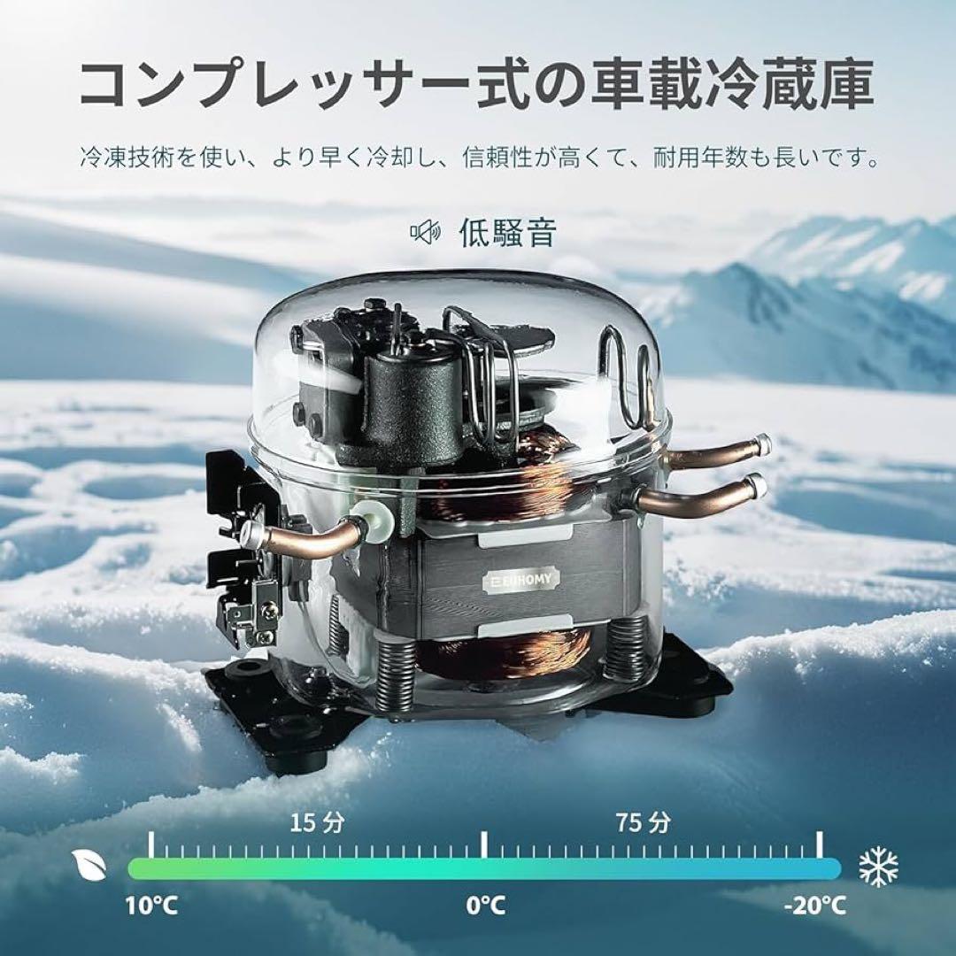 EUHOMY 車載冷蔵庫 10L 急速冷凍 -20℃～20℃ ポータブル冷蔵庫