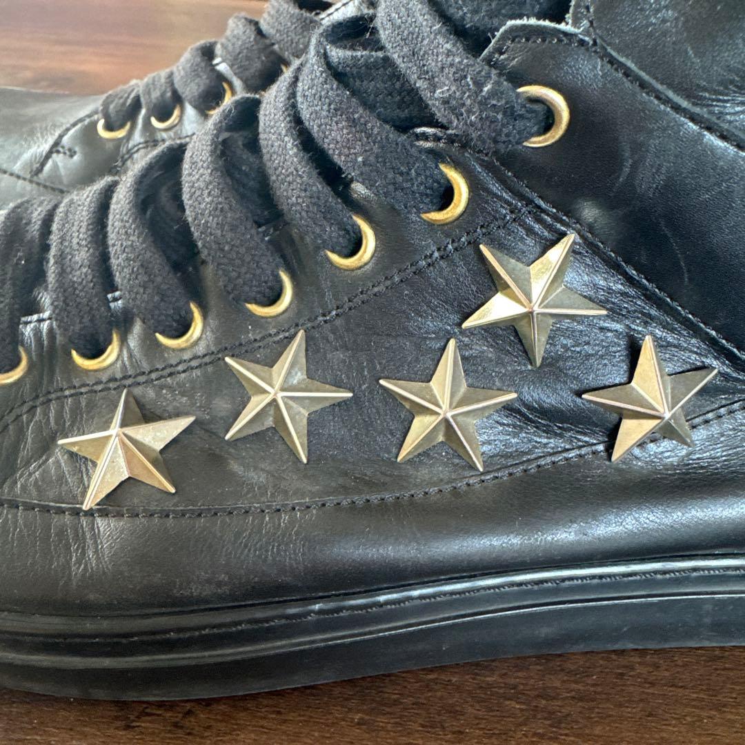 6種ファッション - ジバンシー スタースタッズ付きブラックハイカット