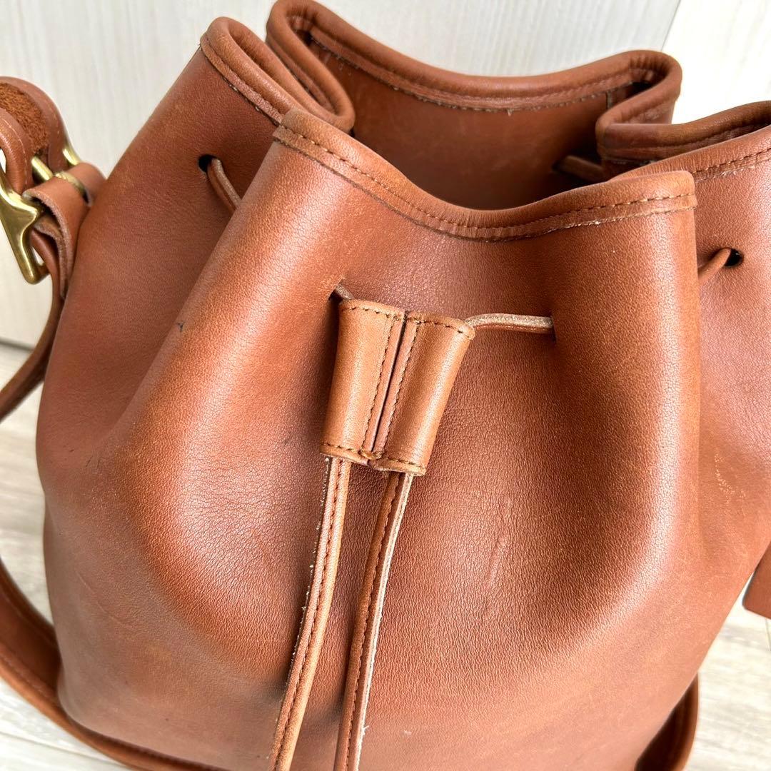 オールドコーチ USA製 レザー 巾着 ショルダーバッグ コーチ 9952