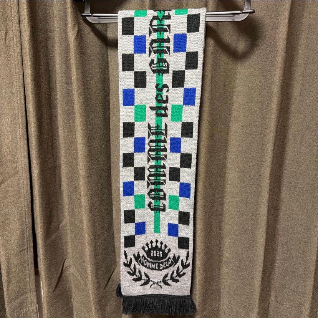 コムデギャルソン　HOMME DEUX チェック柄　マフラー 2025AW COMME des GARCONS HOMME DEUX レジメンタルマフラー