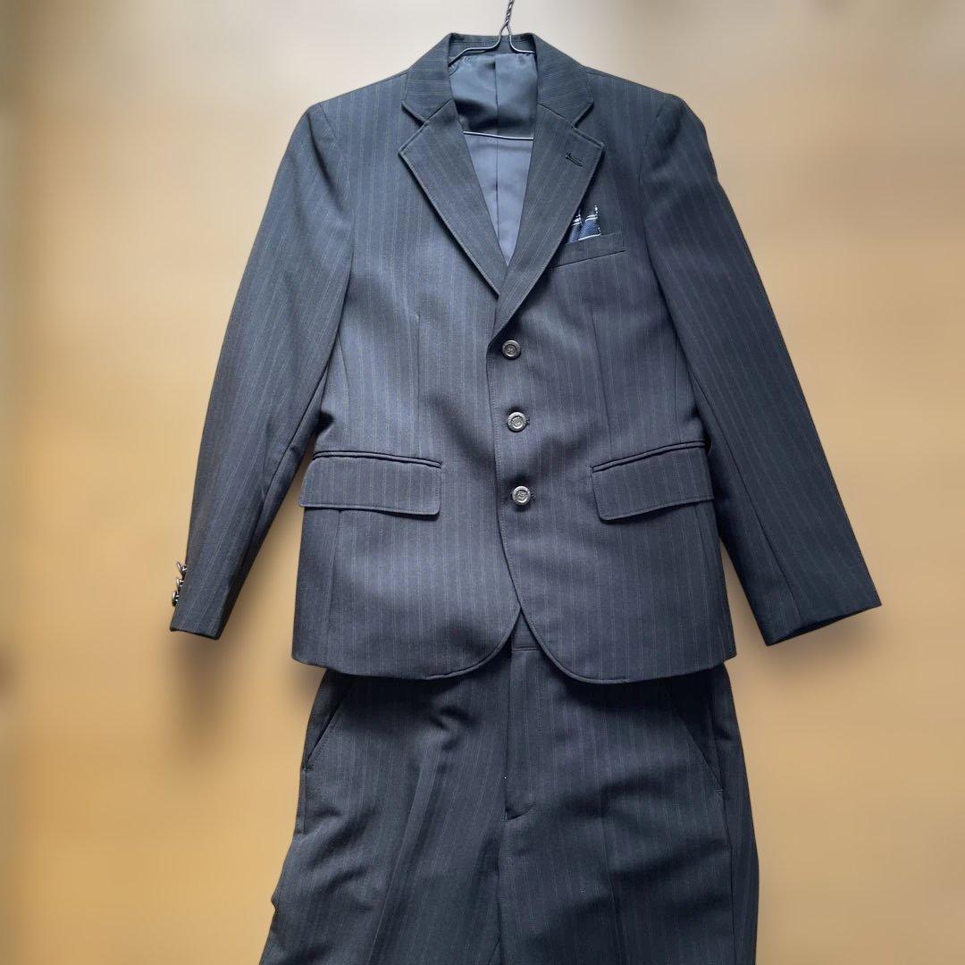 男の子セレモニーダークグレー ストライプ スーツ - メルカリ