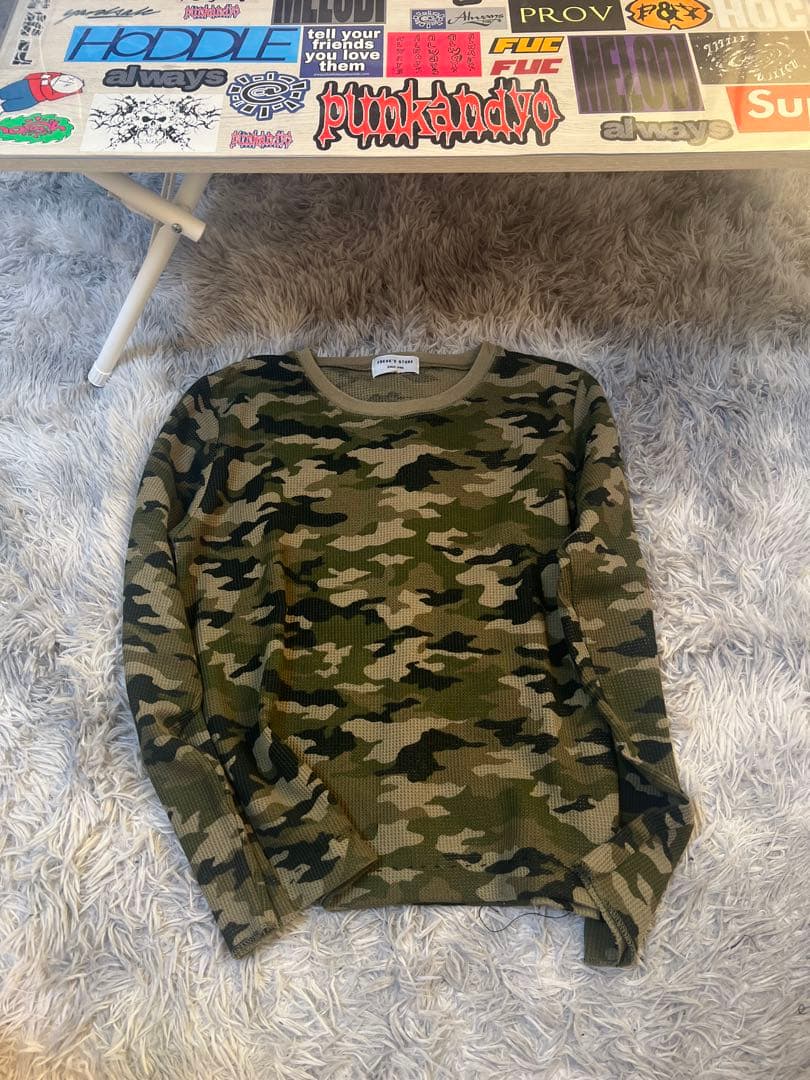 迷彩ワッフルTサーマル Champion チャンピオン 迷彩 サーマル ロンT ワッフル｜Yahoo!フリマ