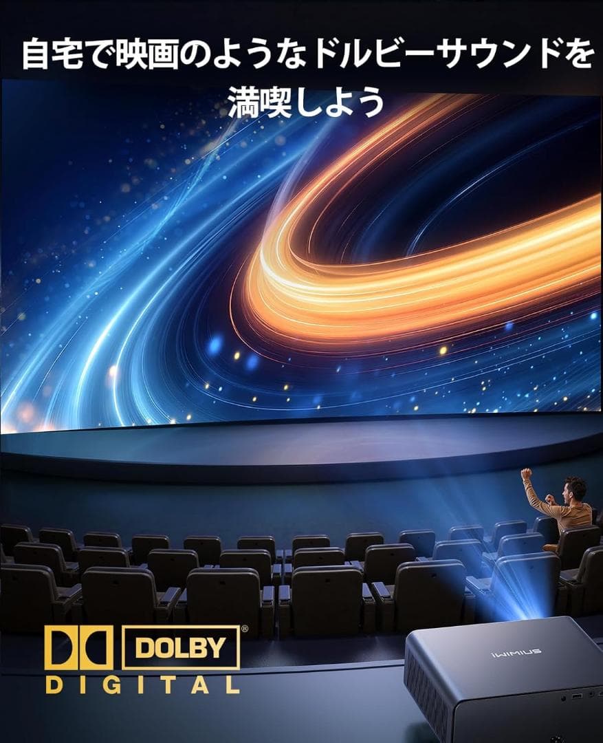 iWiMiUS P65 プロジェクター Netflix対応 1000ANSI - メルカリ