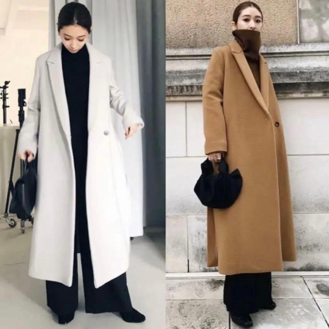 RIM.ARK リムアーク Iラインウールラップコート ロングコート - メルカリ