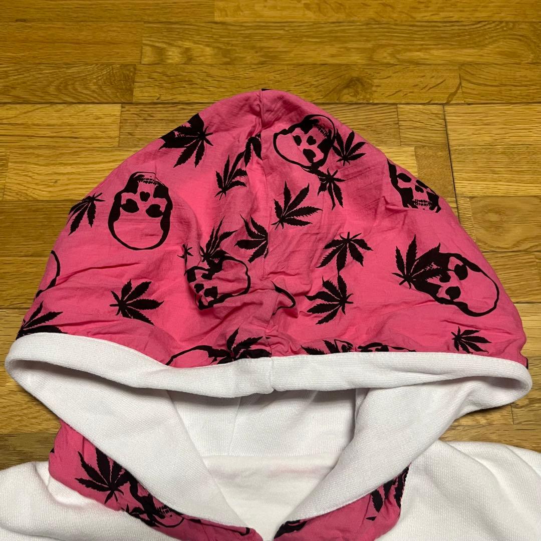 ルシアンペラフィネ スカル マリファナ 大麻 パーカー 00s イタリア製