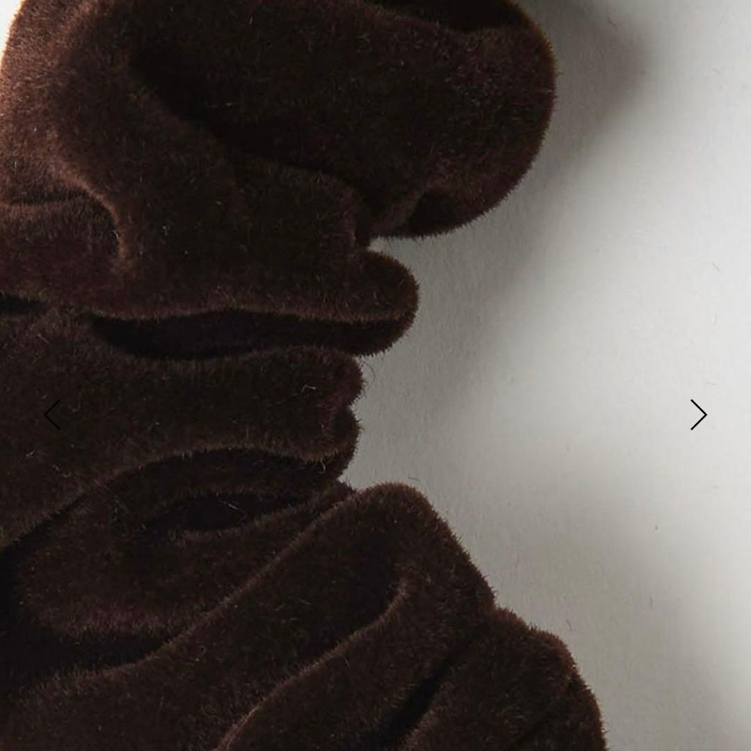 ももこさま専用【新品】LETICIA エッグ ベルベット シュシュ ブラウン