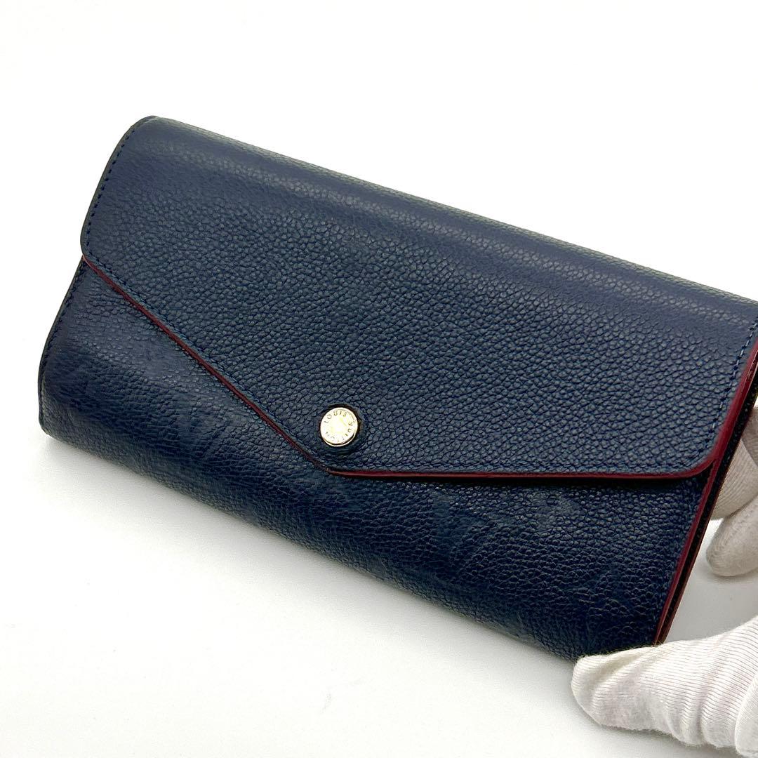 ルイヴィトン アンプラント 長財布 ポルトフォイユサラ マリーヌ