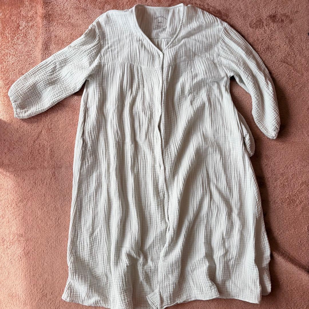 ジェラートピケ】マタニティ ガーゼ 前開きワンピース ミント 授乳