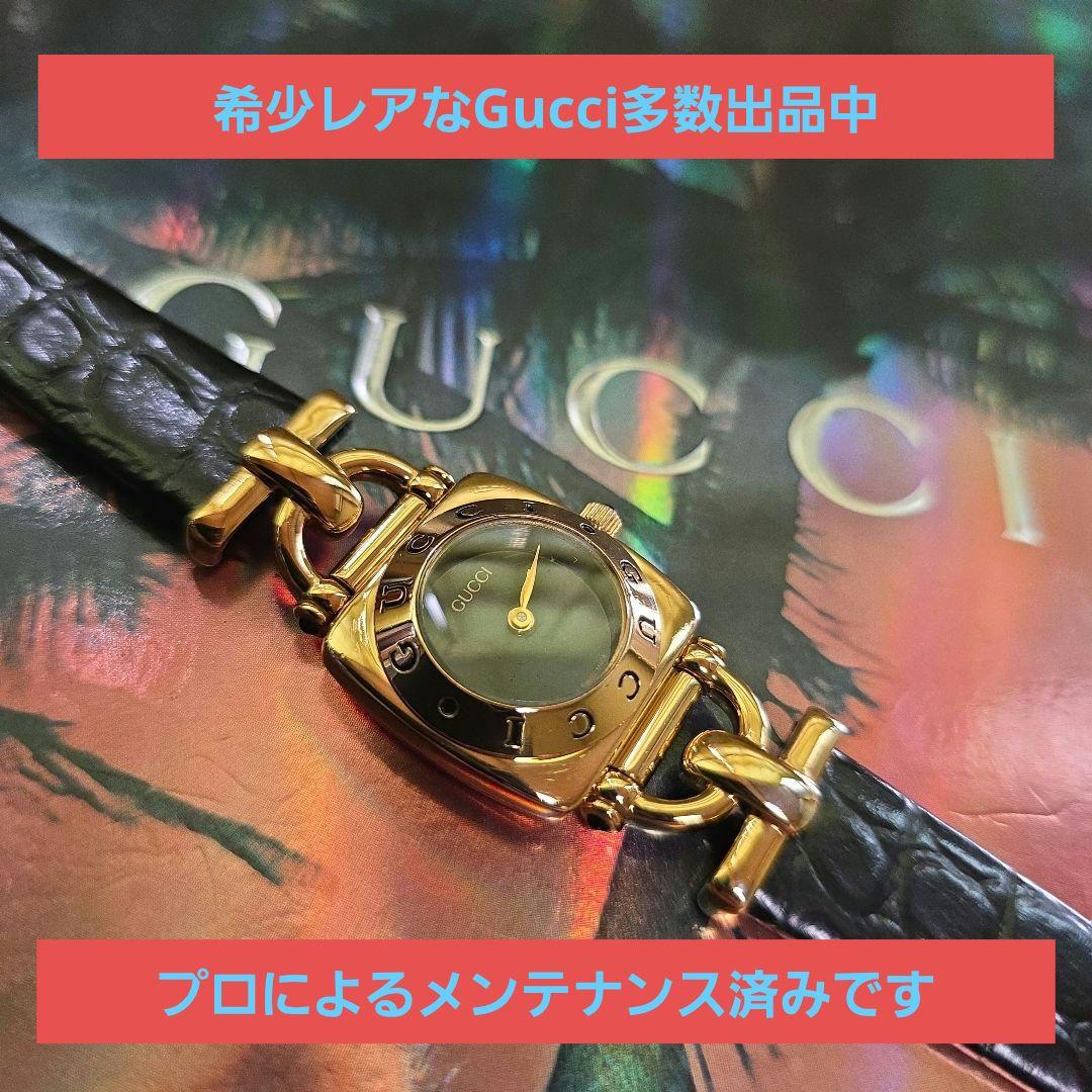 ⭐【美品希少レア】グッチGUCCI6300Lゴールド腕時計(新品電池） - メルカリ
