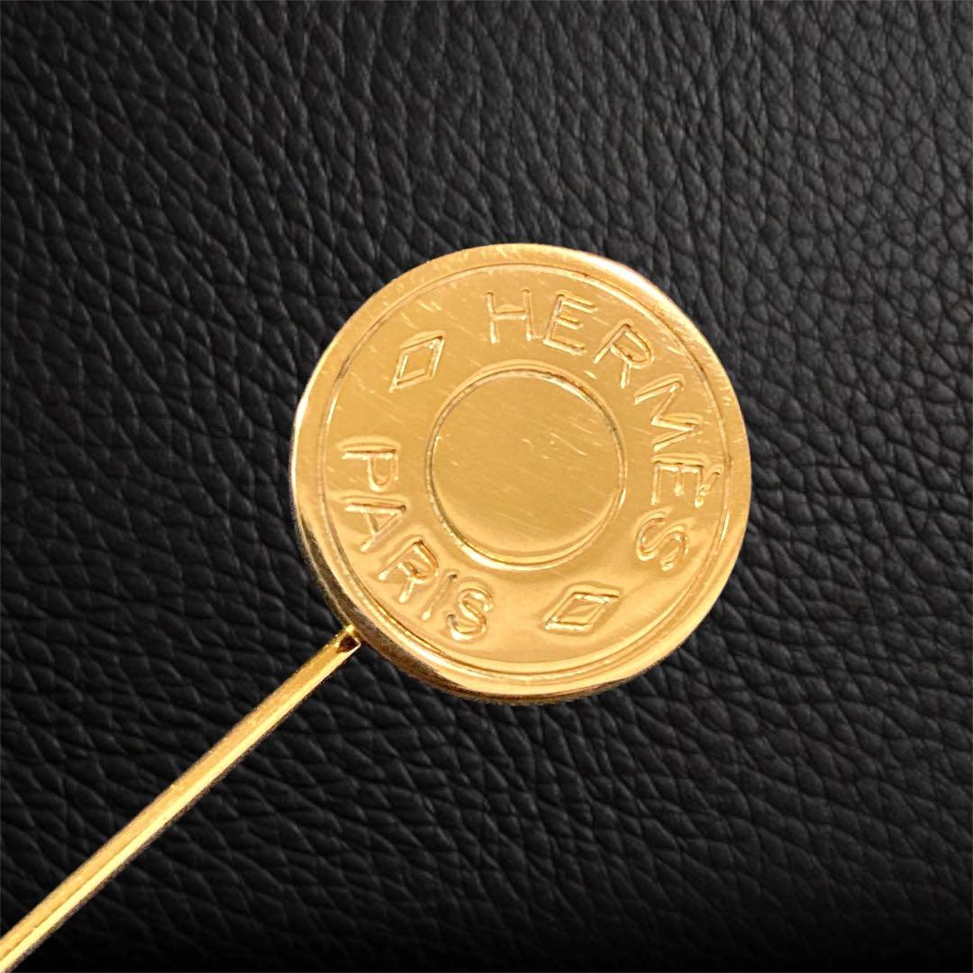 エルメス セリエ ピンブローチ ゴールド ラペルピン ヴィンテージ 極美