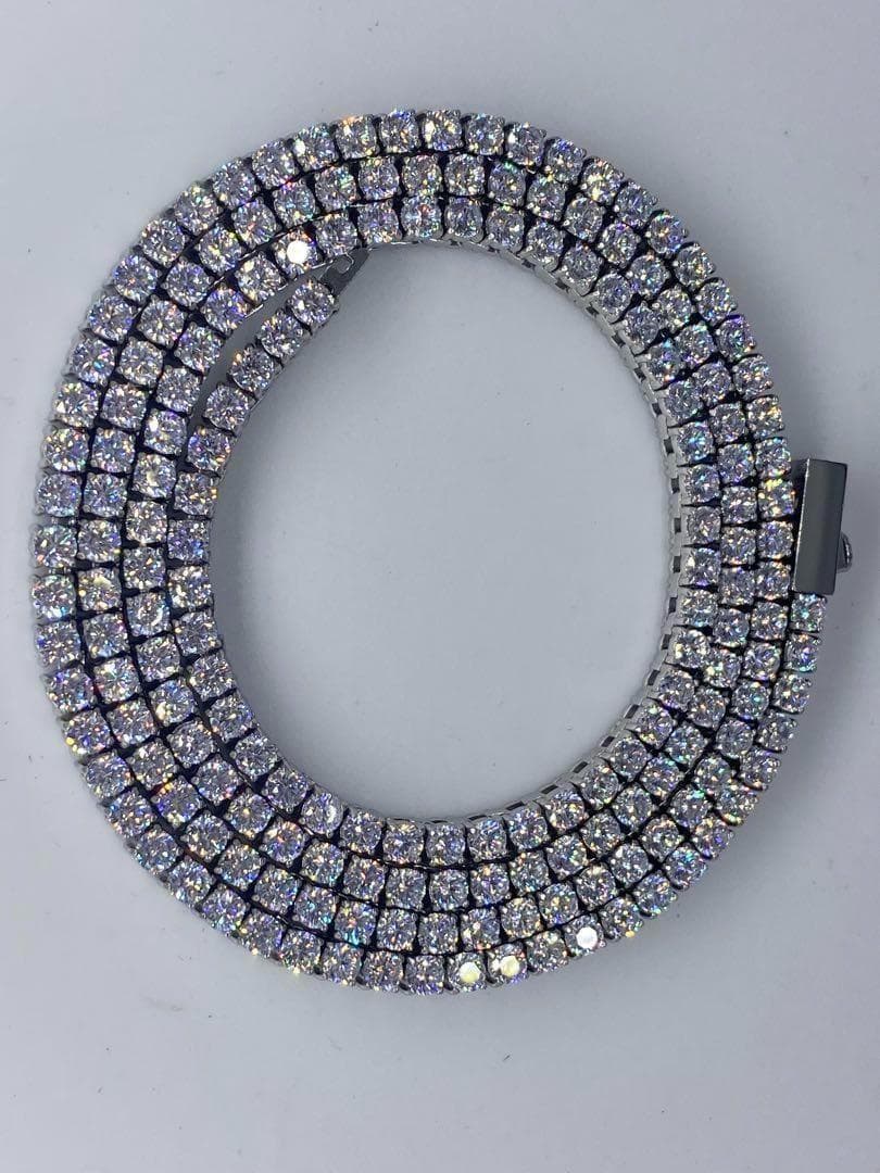 サージカルステンレス 高級バックル メンズテニスチェーン 3ミリ24