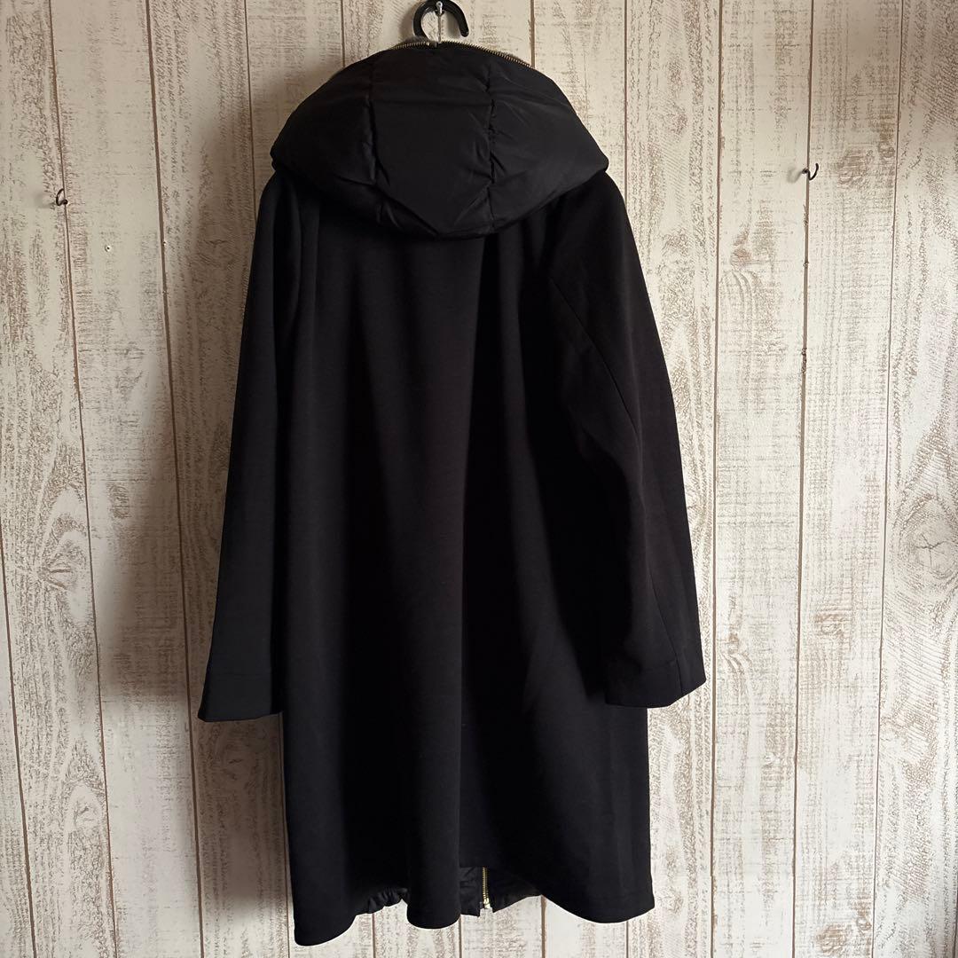 新品 ヤマダヤ スコットクラブ 定価¥3万2000円 ロングコート 黒 異素材