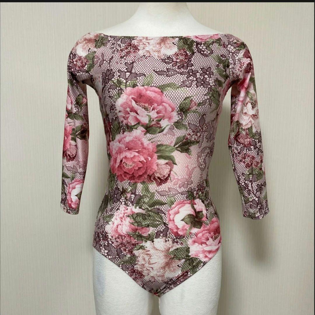 シルフィーヌ 花柄長袖レオタード 未使用に近い Lサイズ 日本製 - メルカリ