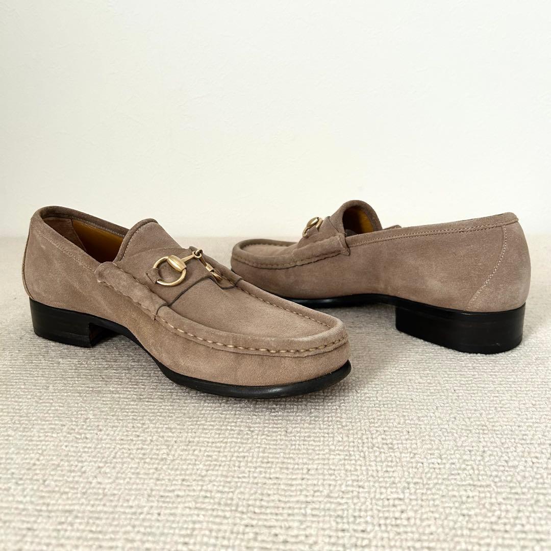 GUCCI グッチ ローファー スエード レザー ホースビット 27.5cm