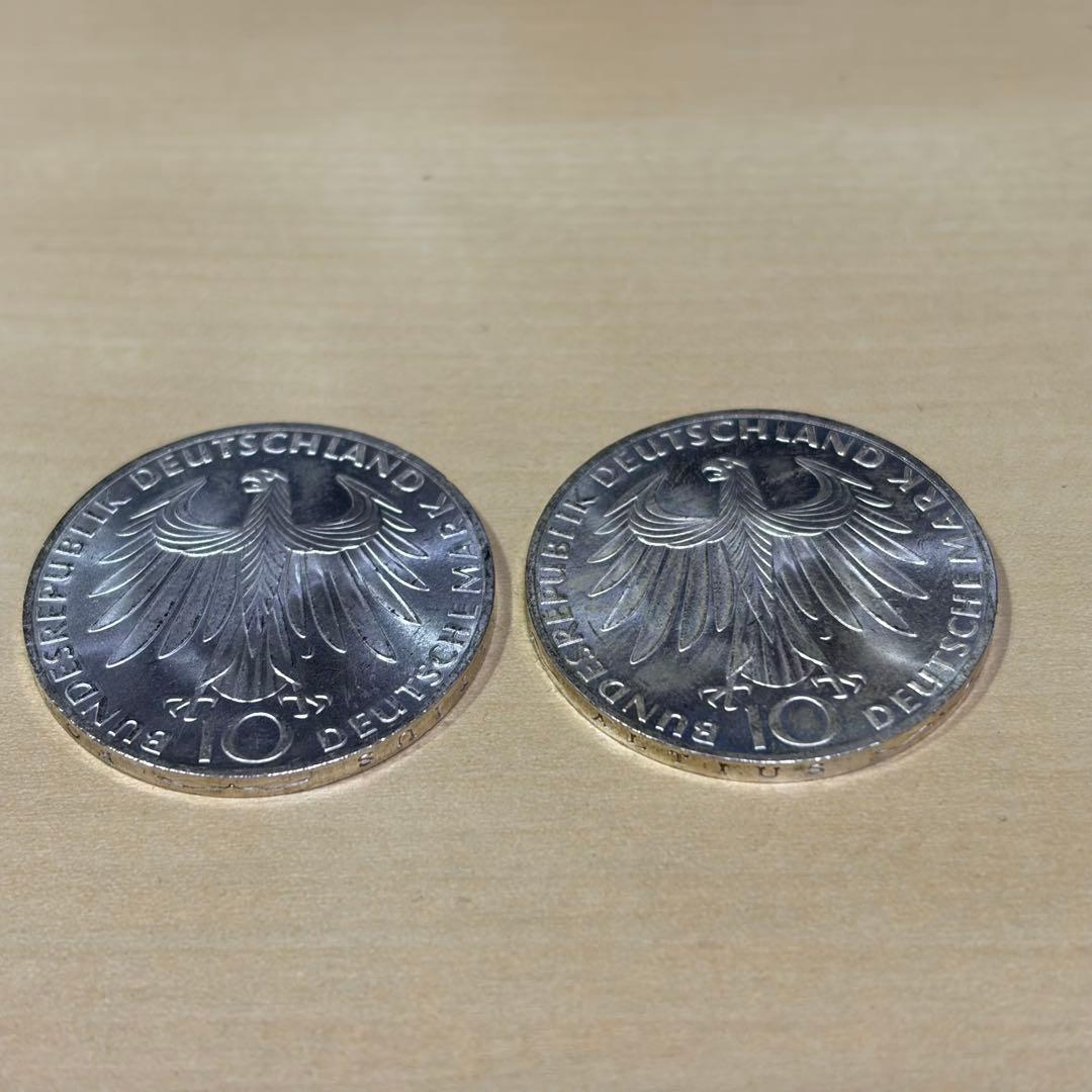 ミュンヘンオリンピック記念硬貨 DM 10 銀貨2枚 - メルカリ