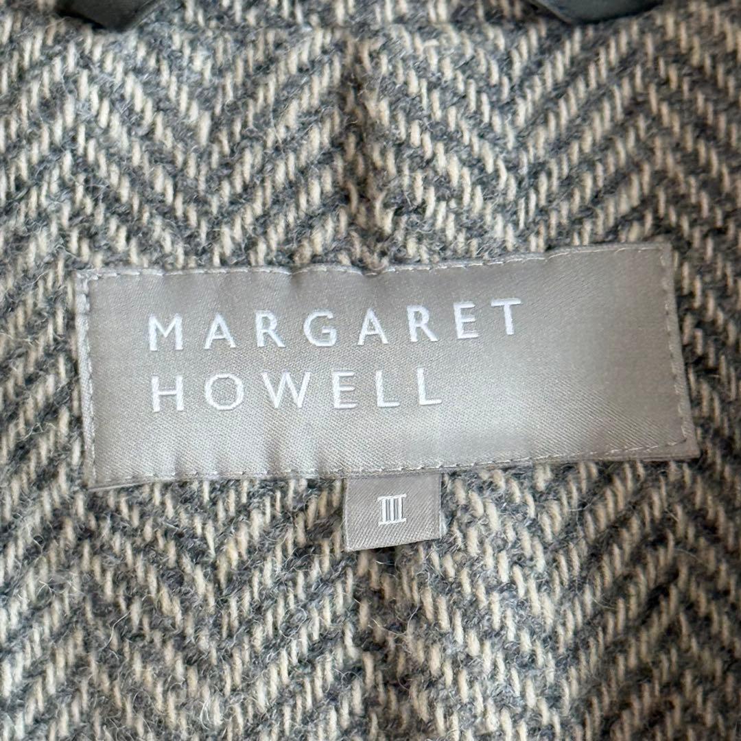 マーガレットハウエル ヘリンボーン ウール 比翼ボタン ツイード