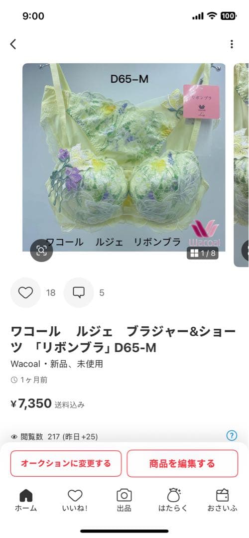 D65-M WACOAL 《ルジェ》ハッピーフィットブラ＆ソング高級ライン